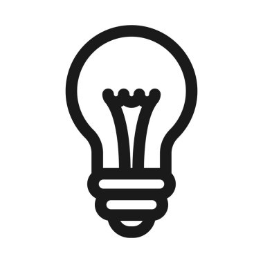 ampul - minimal çizgi web simgesi. basit vektör illüstrasyon. C