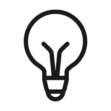 ampul - minimal çizgi web simgesi. basit vektör illüstrasyon. C