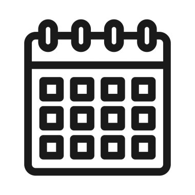 takvim - en az satır web simgesi. basit vektör illüstrasyon. Co