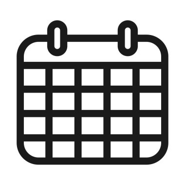 takvim - en az satır web simgesi. basit vektör illüstrasyon. Co