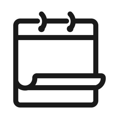 takvim - en az satır web simgesi. basit vektör illüstrasyon. Co