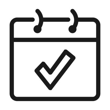 takvim - en az satır web simgesi. basit vektör illüstrasyon. Co