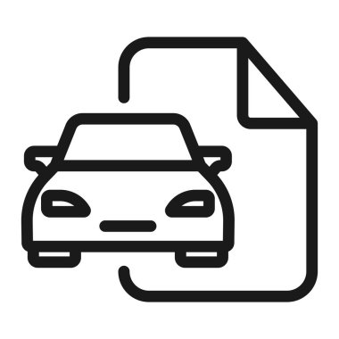 yeni araba, araba dükkanı - minimal çizgi web simgesi. basit vektör illustr