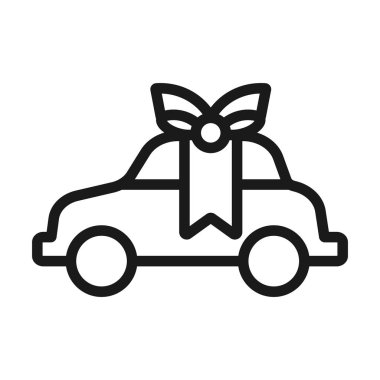 araba hediye - minimal çizgi web simgesi. basit vektör illüstrasyon. Co