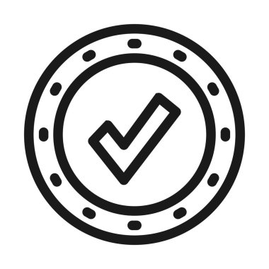 onay işareti, onay - minimal satır web simgesi. basit vektör illus