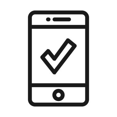 onay işareti, onay - minimal satır web simgesi. basit vektör illus