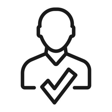 onay işareti, onay - minimal satır web simgesi. basit vektör illus