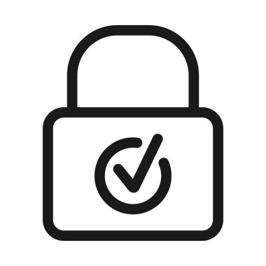 onay işareti, onay - minimal satır web simgesi. basit vektör illus