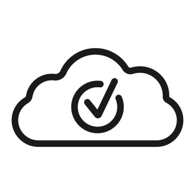 onay işareti, onay - minimal satır web simgesi. basit vektör illus