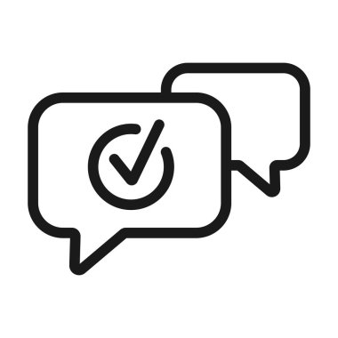 onay işareti, onay - minimal satır web simgesi. basit vektör illus