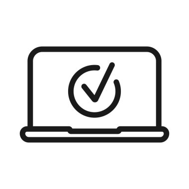 onay işareti, onay - minimal satır web simgesi. basit vektör illus