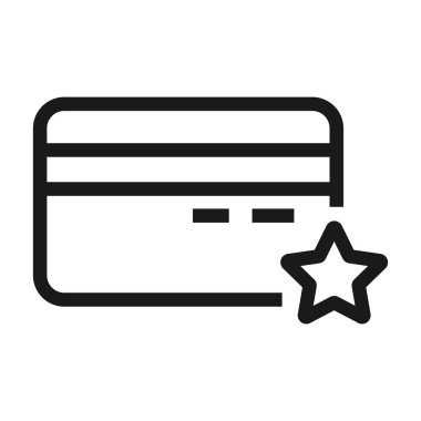 kredi kartı - minimal satır web simgesi. basit vektör illüstrasyon.