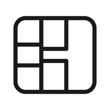 kredi kartı mikroçip - minimal satır web simgesi. basit vektör hasta