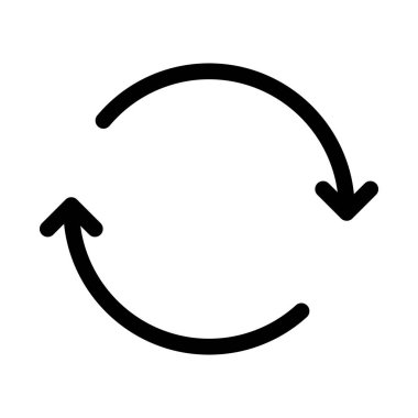 döngüsü, geri dönüşüm, yenileme - minimal satır web simgesi. basit vektör i