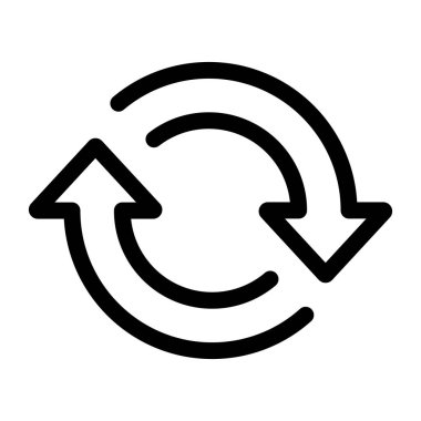 döngüsü, geri dönüşüm, yenileme - minimal satır web simgesi. basit vektör i