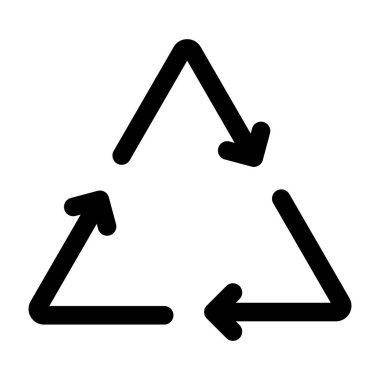 döngüsü, geri dönüşüm, yenileme - minimal satır web simgesi. basit vektör i