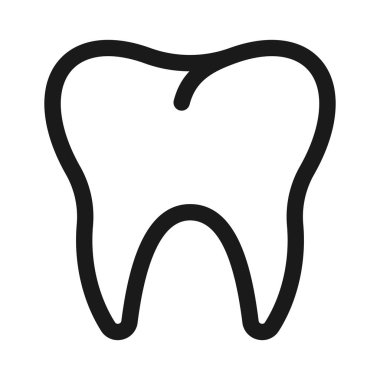 diş - minimal çizgi web simgesi. basit vektör illüstrasyon. kibir