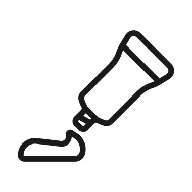 Diş macunu - minimal çizgi web simgesi. basit vektör illüstrasyon. 