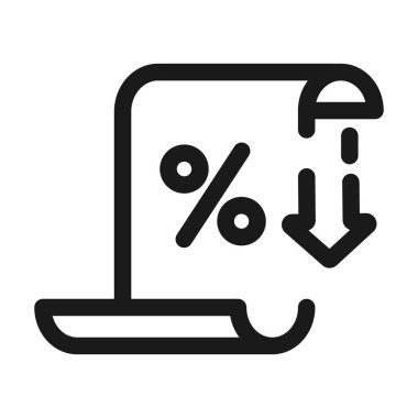 indirim, satış - minimum satır web simgesi. basit vektör illustrati