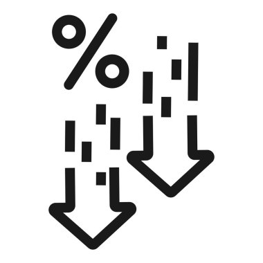 indirim, satış - minimum satır web simgesi. basit vektör illustrati