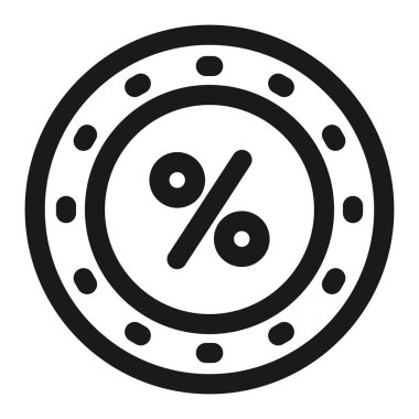 indirim, satış - minimum satır web simgesi. basit vektör illustrati