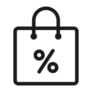 indirim, satış - minimum satır web simgesi. basit vektör illustrati