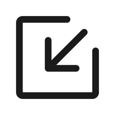 indir - minimal çizgi web simgesi. basit vektör illüstrasyon. Co