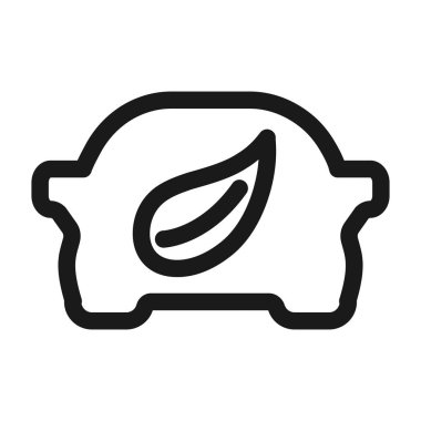 elektrikli araç - minimal çizgi web simgesi. basit vektör illustra