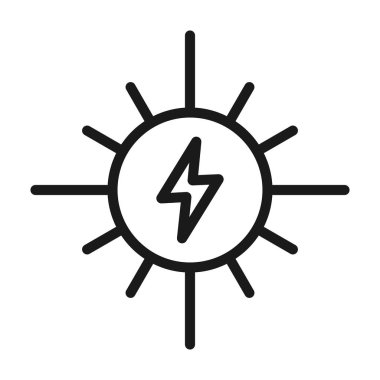 güneş ışığı ve geçerli sembol - minimal çizgi web simgesi. basit vect