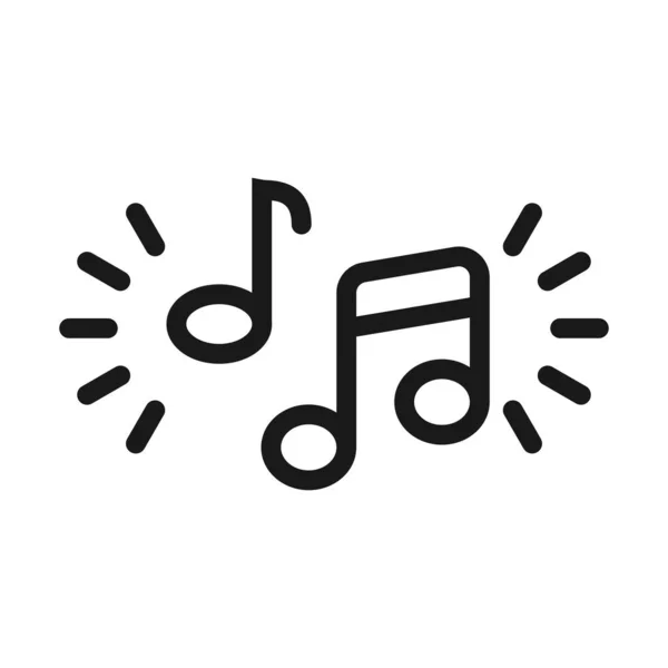 Notes de musique - icône web de ligne minimale. illustration vectorielle simple . — Image vectorielle