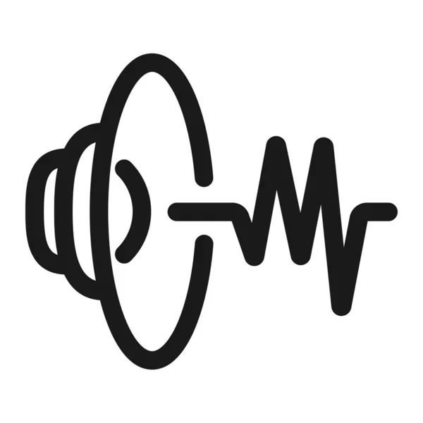 Sound - icona web dalla linea minimale. semplice illustrazione vettoriale. conce — Vettoriale Stock
