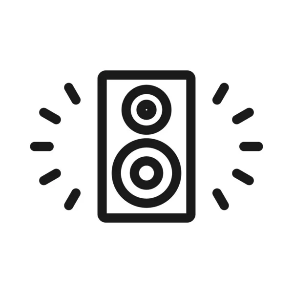 Altavoces - icono web de línea mínima. ilustración simple vector — Vector de stock