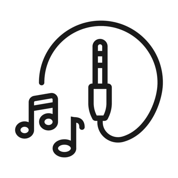 Acoustique et musique - icône web de ligne minimale. illust vectoriel simple — Image vectorielle