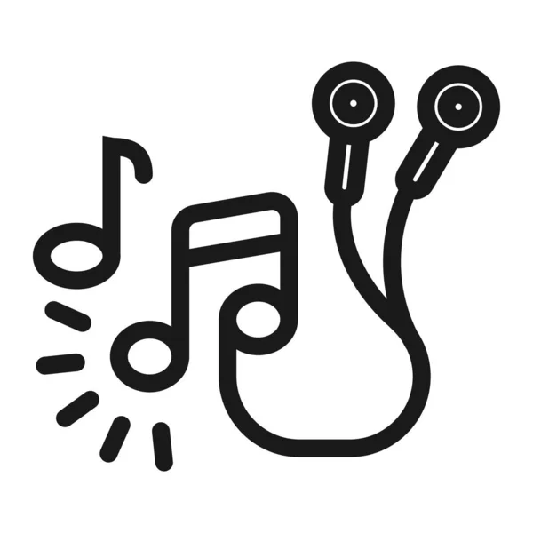Acoustique et musique - icône web de ligne minimale. illust vectoriel simple — Image vectorielle
