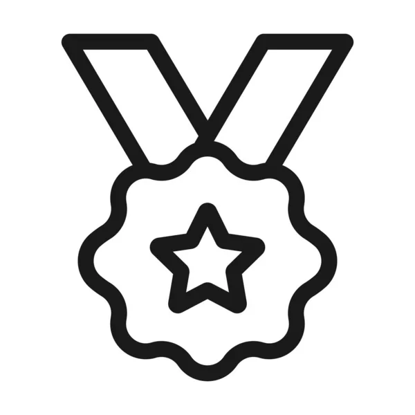 Medalj Award-minimal linje webb ikon. enkel vektor illustration. — Stock vektor