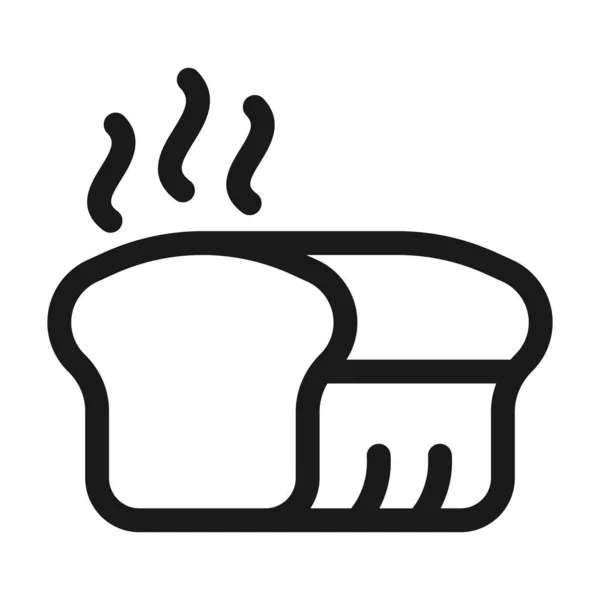Ψωμί διαίτης, αρτοποιείο-εικονίδιο Web ελάχιστης γραμμής. απλό διάνυσμα — Διανυσματικό Αρχείο
