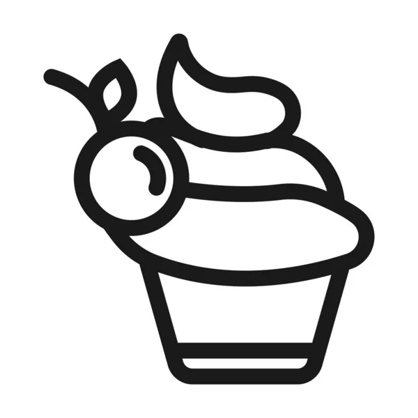 Ice cream, bakery - minimal line web icon. simple vector illustr — Stock Vector