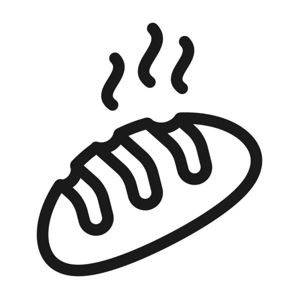 Pão, padaria - ícone da web linha mínima. ilustratio vetor simples —  Vetores de Stock