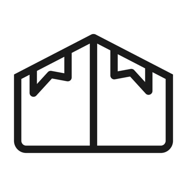 Boîte avec ruban - icône web ligne minimale. illustration vectorielle simple — Image vectorielle