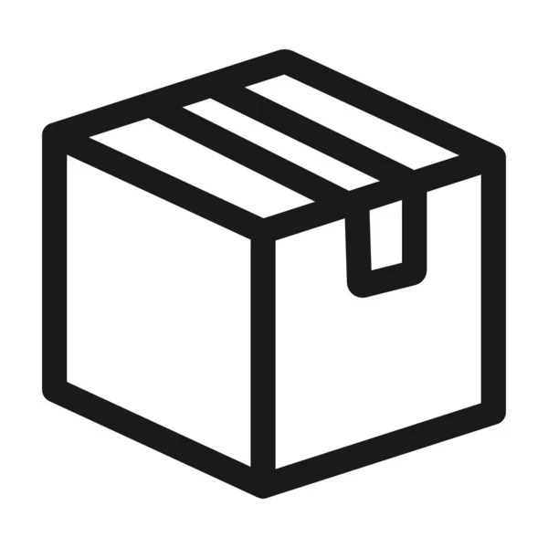 Box-minimalna linia ikona sieci. prostej ilustracji wektorowej. Koncepcja — Wektor stockowy