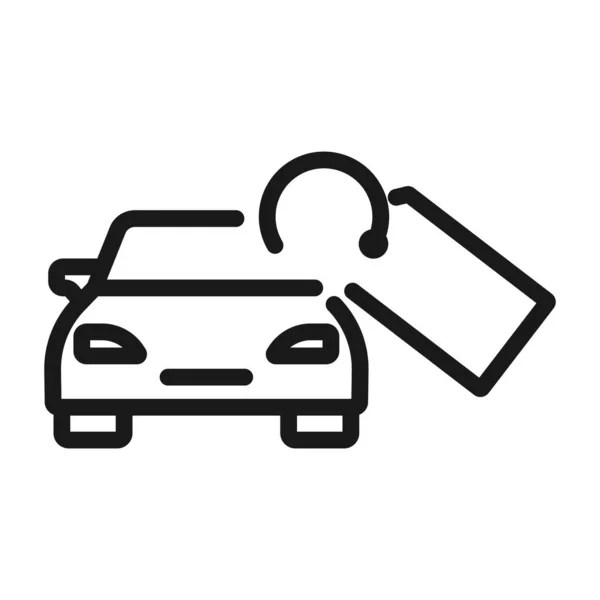 yeni araba, araba dükkanı - minimal çizgi web simgesi. basit vektör illustr