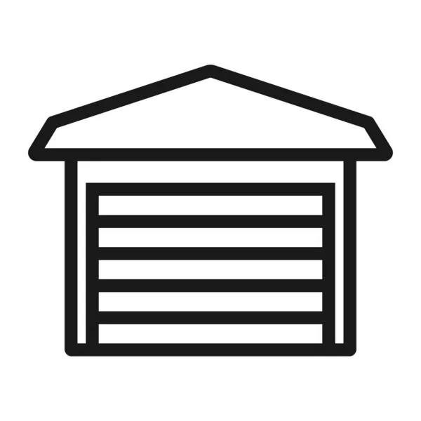 Auto garage-minimale line Web icoon. Eenvoudige vector illustratie. — Stockvector