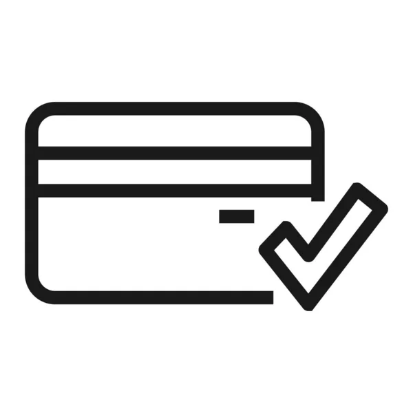 Carte de crédit accepter - ligne minimale icône web. illust vectoriel simple — Image vectorielle