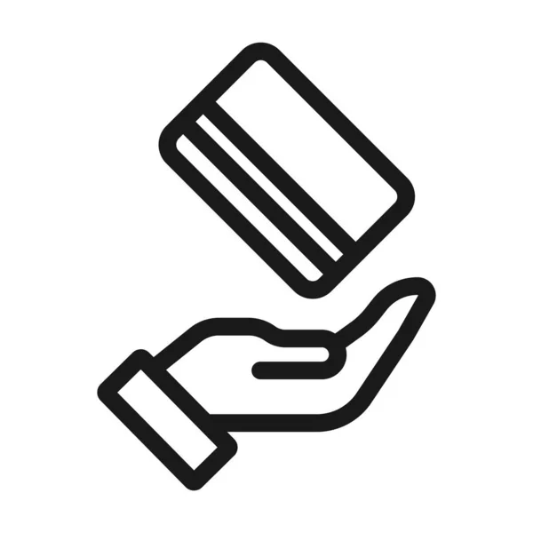Credit card - minimal line web icon. simple vector illustration. — Stock Vector