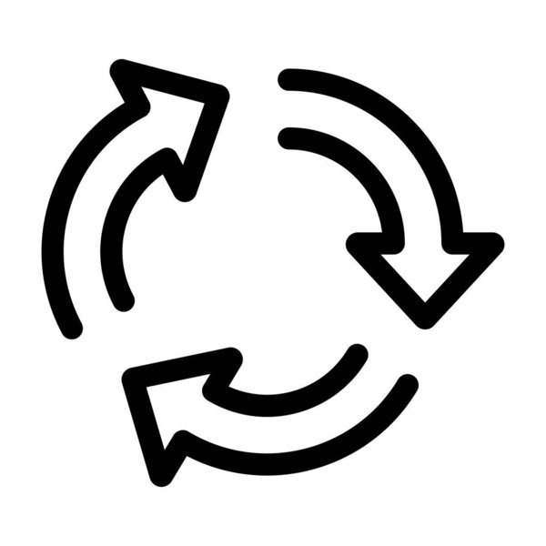cycle, recycle, refresh - minimal line web icon. simple vector i