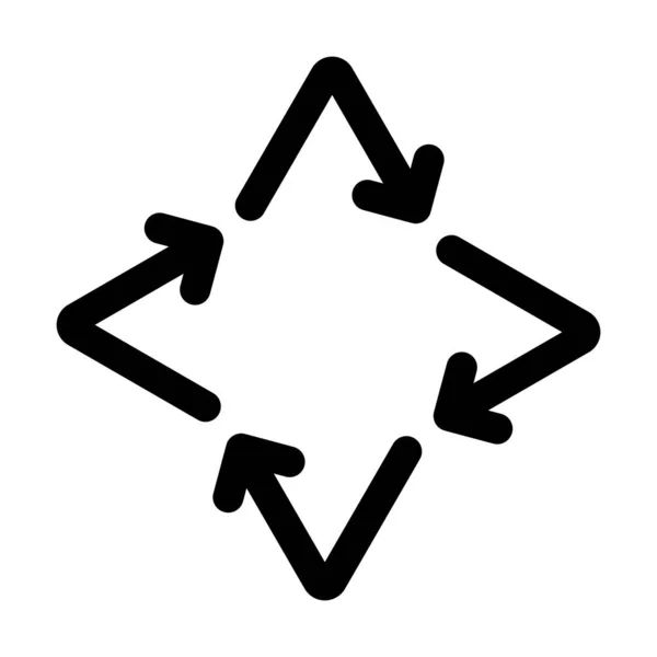Cykel, återvinna, uppdatera-minimal linje Web ikon. enkel vektor i — Stock vektor