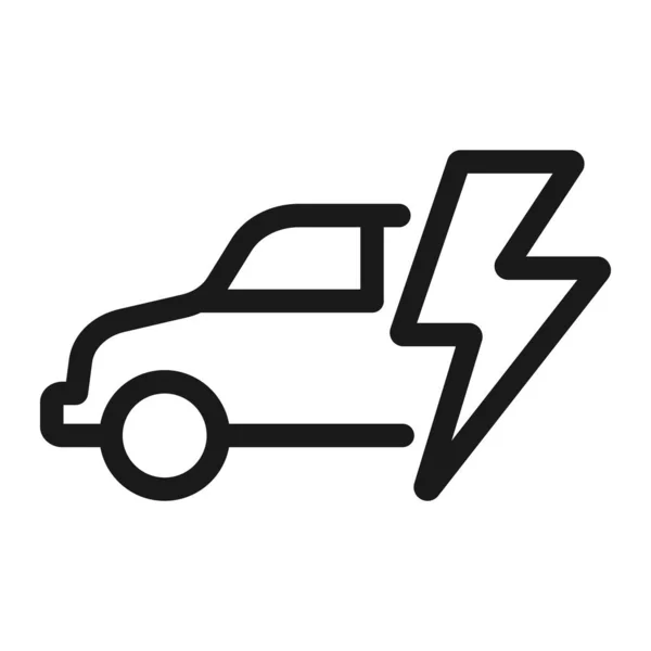 Elektrofahrzeug - minimale Linie Web-Symbol. einfache Vektor-Illustrationen — Stockvektor