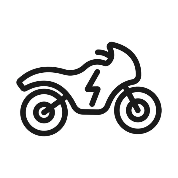 Motocicleta eléctrica - icono web línea mínima. illus vector simple — Archivo Imágenes Vectoriales