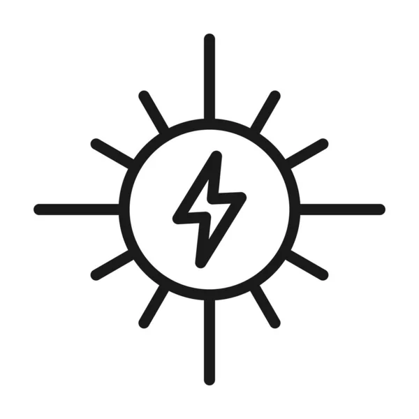 Sole e simbolo corrente icona web linea minima. semplice vetta — Vettoriale Stock