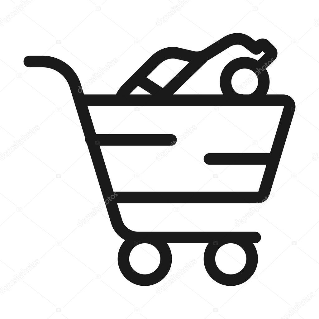 New car, car shop - minimal line web icon. simple vector illustration. concept for infographic, website or app.